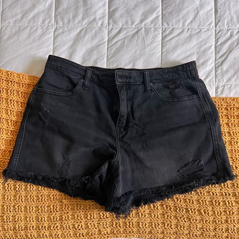 Aerie Black Denim Shorts
